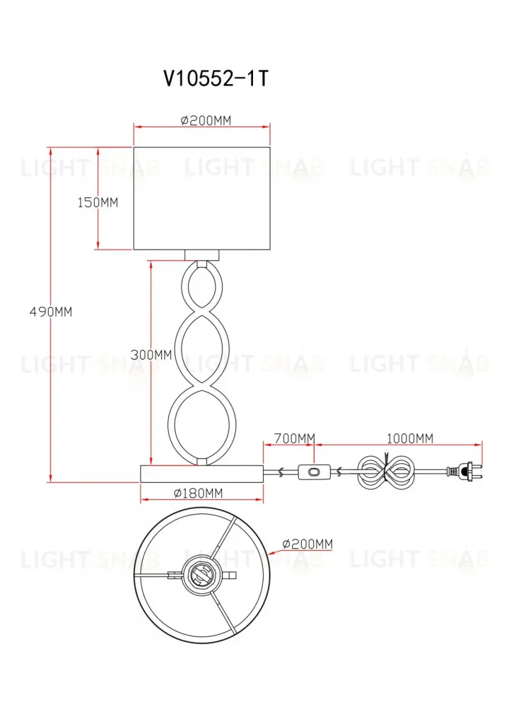 Лампа настольная Moderli V10552-1T Macadamia УТ000036700