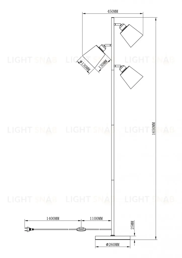 Торшер Moderli V3050-3F Floor УТ000024003