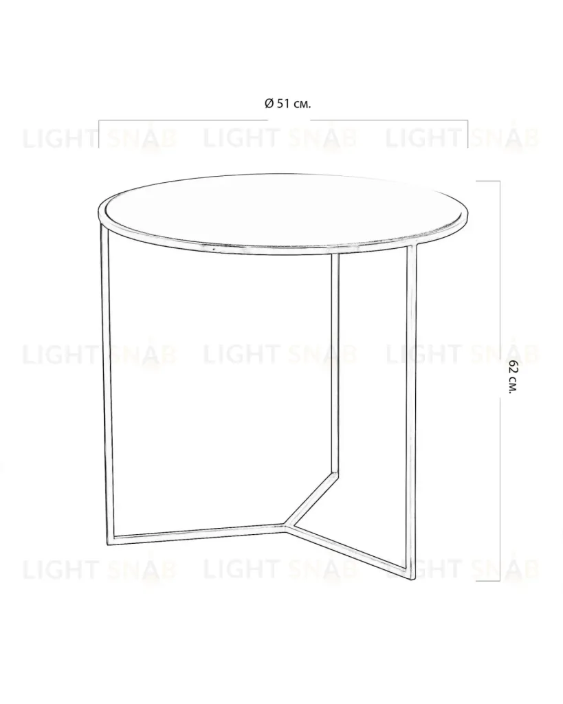 Серый приставной столик Гвен LHFST092CS/DPO light charcoal