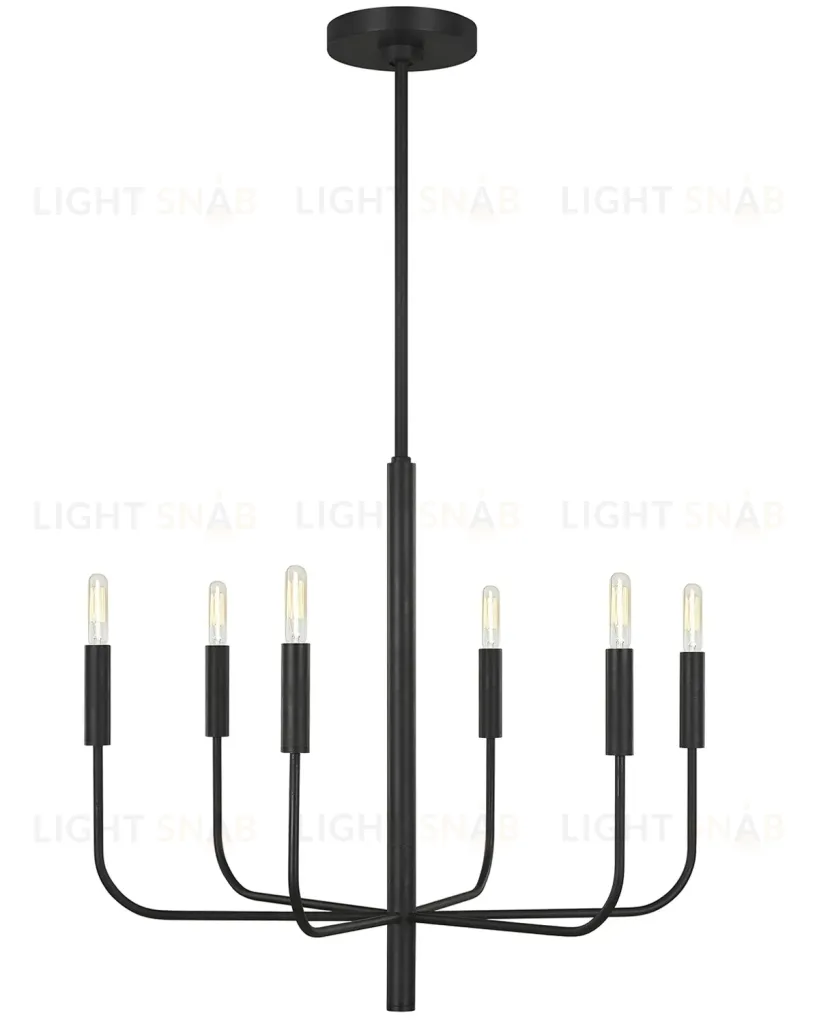 Чёрная люстра Уорвик JJ10541-6DC