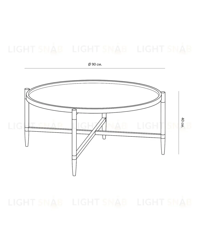 Золотой кофейный стол Шэрон LHT621PG