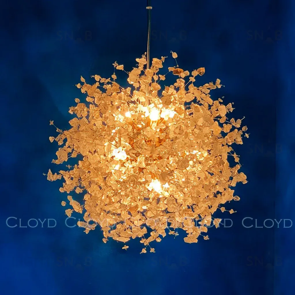  Люстра Cloyd ACE C12 / Ø50 см - кварц - золото (арт.12370)  12370
