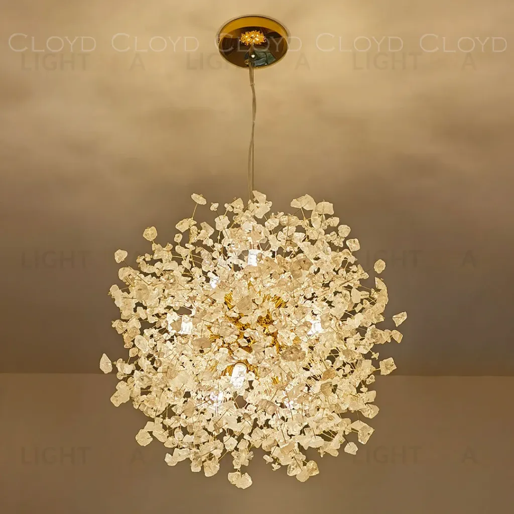  Люстра Cloyd ACE C12 / Ø50 см - кварц - золото (арт.12370)  12370