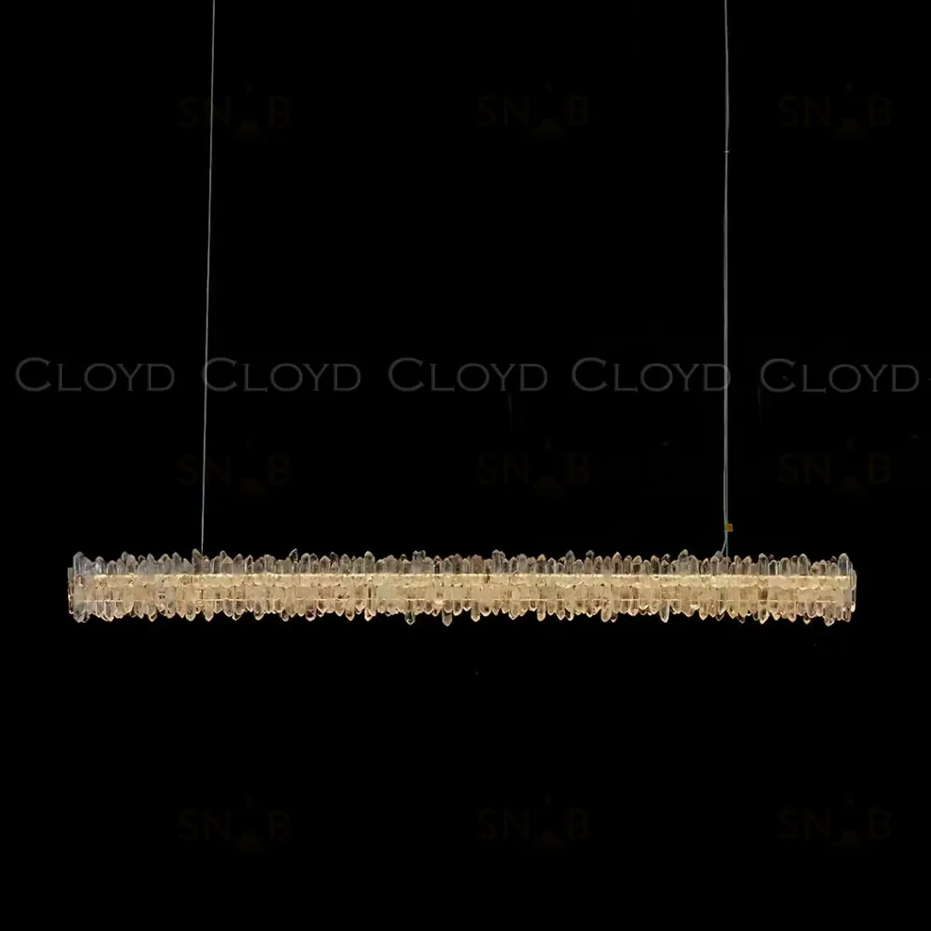  Подвесной светильник Cloyd ATOLL P1 / шир. 140 см - кварц - латунь (арт.12559)  12559