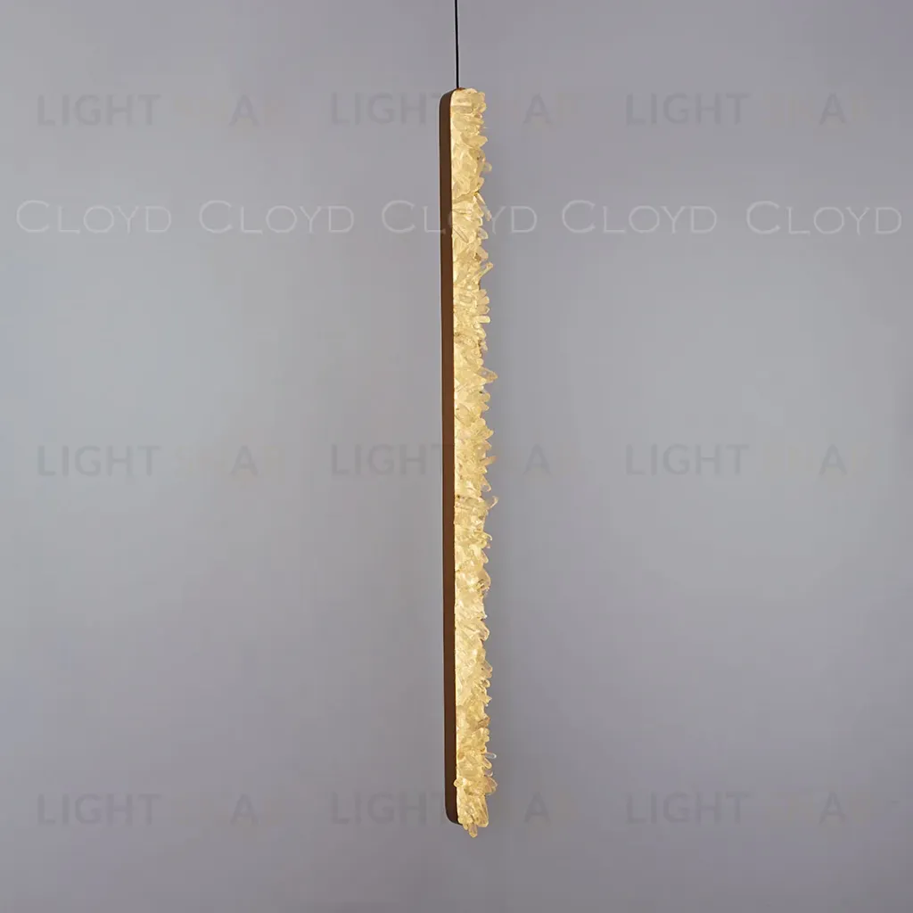  Подвесной светильник Cloyd FRANZEN P1 / выс. 80 см - кварц - латунь (арт.12555)  12555
