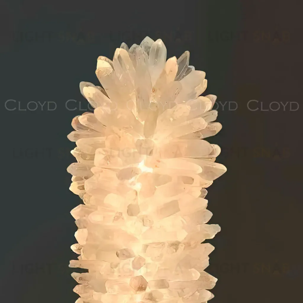  Настольная лампа Cloyd EDEL-D T1 / Ø20 см - кварц - хром (арт.30249)  30249