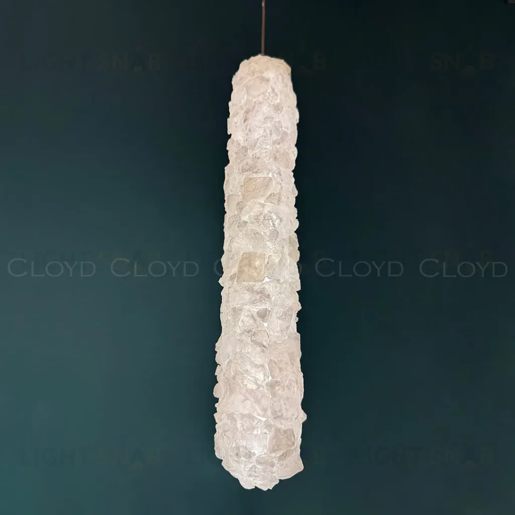  Подвесной светильник Cloyd EDEL-D P1 / выс. 30 см - кварц - латунь (арт.12623)  12623