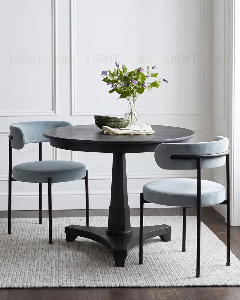 Чёрный обеденный стол из дуба Парма LHFDT1197HLN black oak