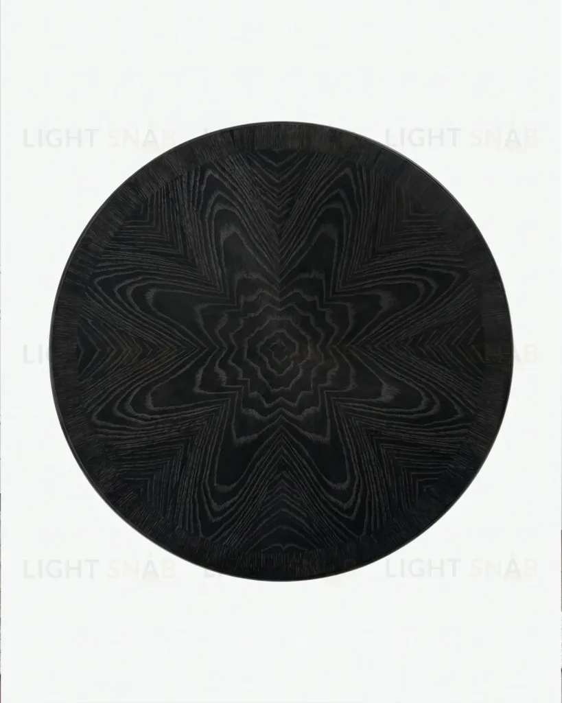 Чёрный обеденный стол из дуба Парма LHFDT1197HLN black oak