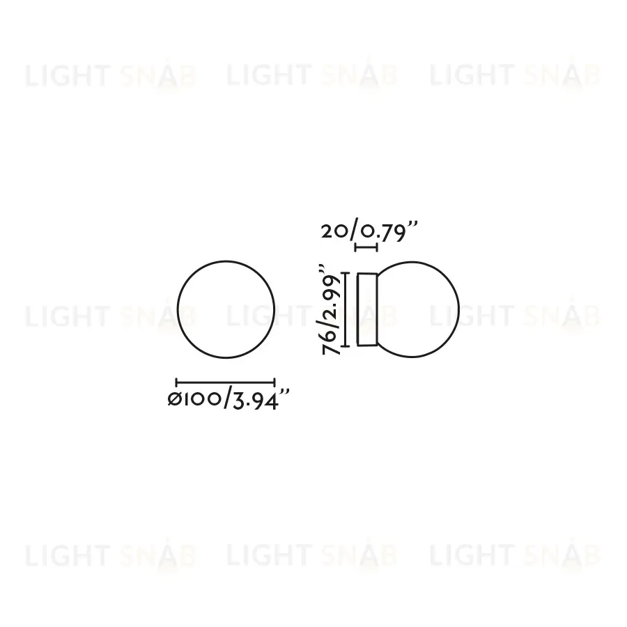 PING Белый настенный/потолочный светильник LED 7,8W 3000K IP44 184505