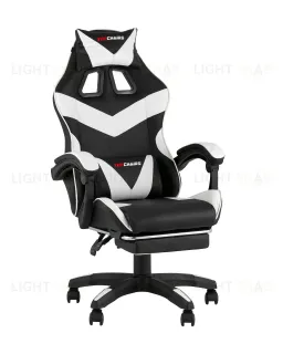 Кресло спортивное TopChairs MG-7019 черно-белый УТ000042692