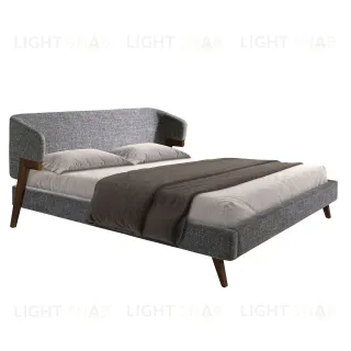 Кровать 7173/GC2323 из серой ткани 180 x 200 cm 206605