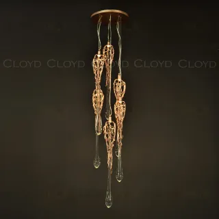 Люстра Cloyd SALAZAR C6 / выс. 220 см - латунь (арт.11100)  11100