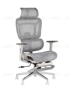Кресло офисное TopChairs Nimbus белая сетка белый пластик УТ000043095