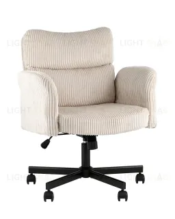 Кресло офисное TopChairs 6187 с откидными подлокотниками кремовый УТ000043098