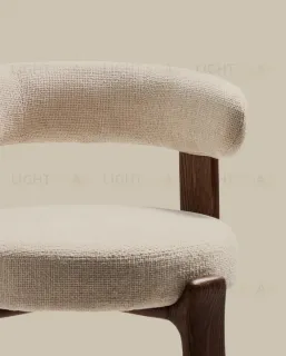 Барный стул Granite из бежевого шенилла и ясеня с отделкой орех 75 см 301963