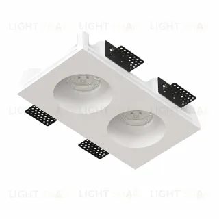 Встраиваемый потолочный гипсовый светильник STELLANOVA IZAR 80 DUO FLAT SN 023