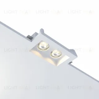 Встраиваемый потолочный гипсовый светильник STELLANOVA MAIA DUO FLAT SN 004MRR