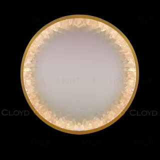 Зеркало Cloyd EDEL-B Mirror / Ø80 см - кварц - латунь (арт.50187)  50187