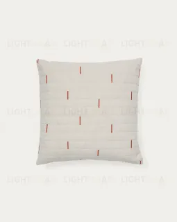 Чехол на подушку Blaina из белого льна с красной вышивкой 45 x 45 см 210740