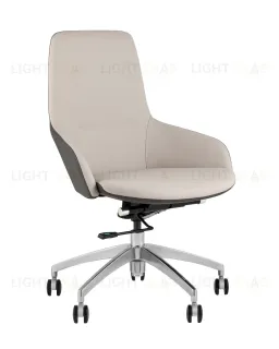 Кресло офисное TopChairs Soulo светло-серый, серый УТ000039420