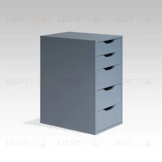 S01026 Ингар 5 комод 36x71x53, серо-бирюзовый S01026