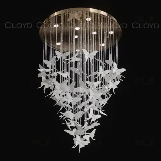 Люстра Cloyd TROPICA C9 / выс. 120 см - керамика - золото (арт.11332)  11332