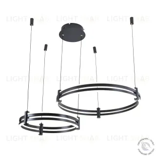 Люстра подвесная черня LED 125Вт D60см Zortes DUBLE-R ZRS.27510.02 ZRS.27510.02