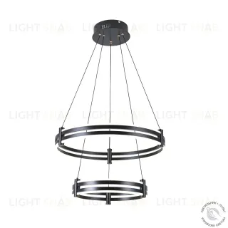 Люстра подвесная черня LED 125Вт D60см Zortes DUBLE-R ZRS.30514.09 ZRS.30514.09