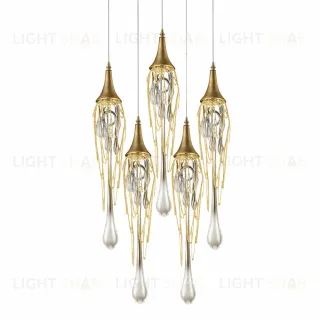 Подвесной светильник Goddess Tears 5R gold P68009L-5/R gold