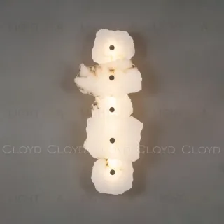 Бра Cloyd KNOSS-A W1 / выс. 51 см - алебастр - латунь (арт.20270)  20270