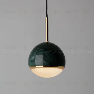 Подвесной светильник Cloyd LUNAR P1 / латунь - зелен.мрамор (арт.11059)  11059