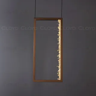Подвесной светильник Cloyd FRANZEN P1 / выс. 55 см - кварц - латунь (арт.12554)  12554