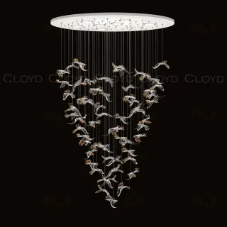 Декоративная композиция Cloyd AERIA 1703 S60 / Ø80 см - с потолочной чашей - белый (арт.60017)  60017