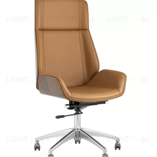 Кресло руководителя TopChairs Crown коричневое УЦЕНКА УТ000035608
