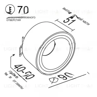 Встраиваемый светодиодный светильник IFFE VL31388