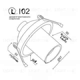 Встраиваемый светодиодный светильник ACHING VL31489