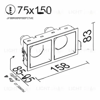 Встраиваемый светодиодный светильник FLIUD VL VL31365