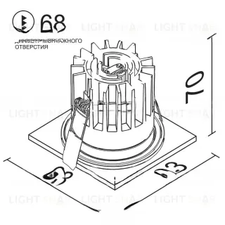 Встраиваемый светодиодный светильник RUDO VL31519