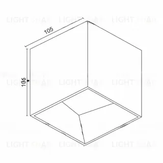 Накладной светодиодный светильник в виде куба ASHANTY VL31415