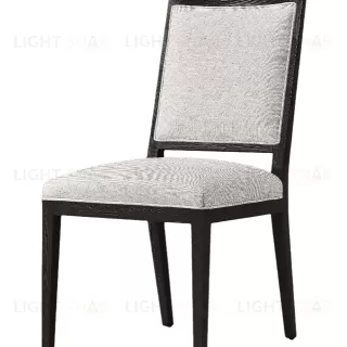 Чёрный стул из дуба “Карлайл” LHFDC2195HLN black oak / mist linen