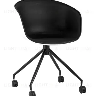 Кресло офисное LIBRA пластик белый экокожа черная УТ000005564