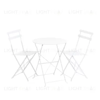Комплект стола и двух стульев Бистро белый УТ000036324