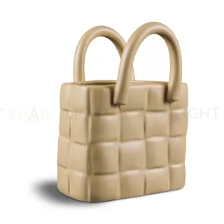 Дизайнерская кашпо - ваза - сумка (зеленовато-бежевый) (зеленовато-бежевый) MY-D149