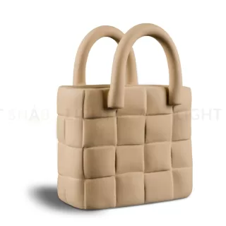 Дизайнерская кашпо - ваза - сумка (бежевый, матовый) ( бежевый) MY-D147