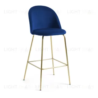 Барный стул Mystere синий бархат 76 см 071380