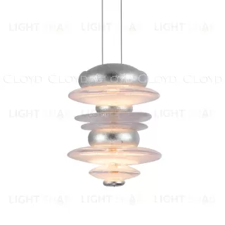  Подвесной светильник Cloyd GEFEST P2 / выс. 18 см - серебро сусальн. (арт.10388)  10388