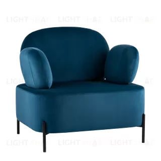 Кресло Кэнди с подлокотниками велюр синий УТ000036650