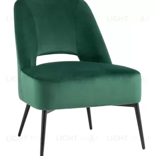 Кресло лаунж Бостон велюр зелёный УТ000036648