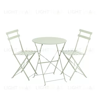 Комплект стола и двух стульев Бистро светло-зеленый УТ000036325